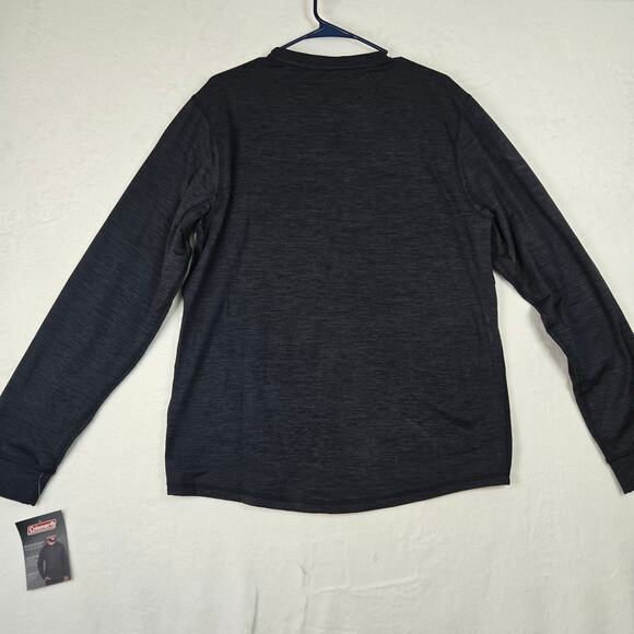 Coleman Brushed Knit Henley Longsleeve Snap Button up Shirt Mens Medium 0671 - Picture 2 of 9